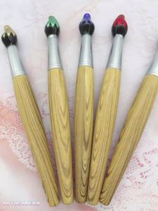 Novelty Retractable Paintbrush Pen Bamboo Brush Twist Torch Shape Ballpoint Pen Art <b>Teacher</b> <b>Gifts</b> Paintbrush Ink Pens - Product Image 2