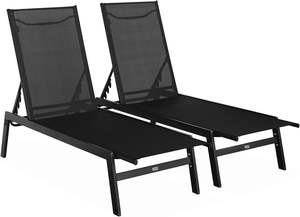 Tumbona Moderna de <span class=keywords><strong>Textilene</strong></span> Resistente para Piscina, Silla Reclinable Ajustable e Impermeable para <span class=keywords><strong>Playa</strong></span>, <span class=keywords><strong>Cama</strong></span> de Descanso para Jardín y Patio - Product Image 3