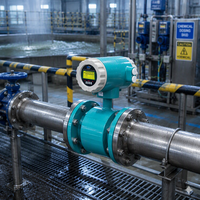 Flow Meter EM Terintegrasi Stainless Steel DN15-DN300 untuk Air Limbah Kimia Magnetik RS485 Digital OEM