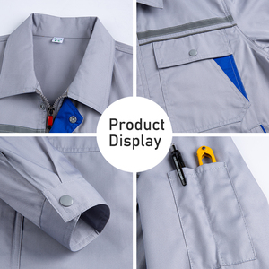 Tùy chỉnh thiết kế làm việc phù hợp với áo cho phụ nữ dài tay áo khoác bảo hộ lao động Quần máy bay kỹ sư đồng phục - Product Image 3