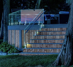 Zd hiện đại không Khung kính hàng rào Spigot ngoài trời bên ngoài kính lan can hệ thống với năng lượng mặt trời dẫn ánh sáng - Product Image 4