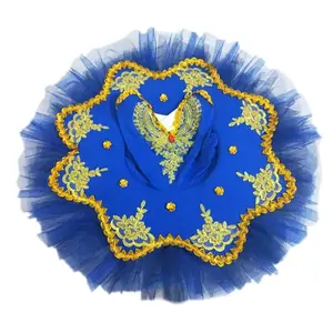 Mädchen Schwan Ballett Tutu Hard Organdy Platter Performance Trikot Kleid