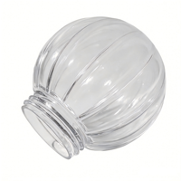 Abat-jour en verre côtelé de style mid-century pour la modification et le remplacement des luminaires d'intérieur d'outre-mer