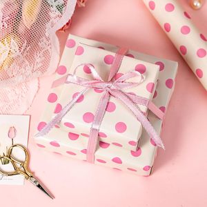 Papel de regalo con lunares de colores, ideal para baby shower, San Valentín y regalos diarios, múltiples opciones de colores, personalizable. - Product Image 1