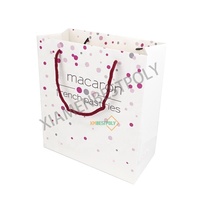 Individuell Bedruckte Hochwertige Papier-Einkaufstasche mit Griffen für Lebensmittel Kuchen Makronen Geschenkverpackung Recycling-Taschen