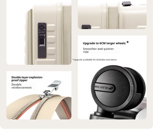 Luxury Travel Luggage Set Water Proof PC Material with Front Open Carry-on <strong>Suitcase</strong> <strong>Light</strong> <strong>Weight</strong> Carry on Bag with Brake Wheel - Product Image 2