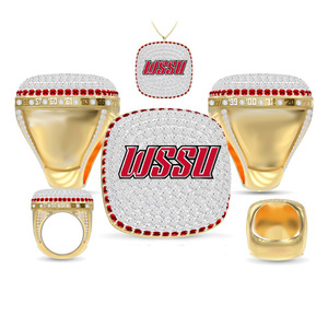 Модные индивидуальные Изящные серебряные кольца для чемпионата колледжа обручальные кольца пара набор коробок упаковка ювелирных изделий - Product Image 2