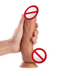 Dildo Realistico Impermeabile in PVC da 215mm con Ventosa, Giocattolo Sessuale per Adulti, Ultra Morbido, Anale, per Donne e Uomini, con Asta Curva, Portatile QS-B005 - Product Image 6