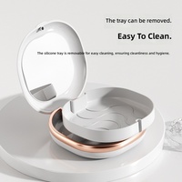 Boîte de rangement portable pour appareil dentaire, étui de trempage pour aligneurs, boîte de rangement pour prothèses dentaires, étui de rangement sécurisé pour appareil orthodontique