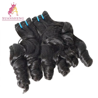 XuanSheng Extensions de cheveux humains brésiliens 100% vierges FUMI Remy Grade Machine Double Weft Double Drawn Haute Qualité 10-24 Pouces