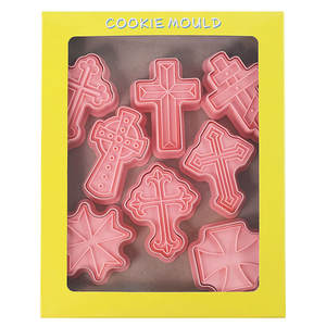 Juego de regalo de comunión de Cruz de azafrán, molde cortador de <span class=keywords><strong>galletas</strong></span> de plástico y sello <span class=keywords><strong>para</strong></span> regalo de punto de cruz hecho a mano - Product Image 5