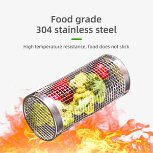 Корзина-гриль из нержавеющей стали OEM для барбекю на открытом воздухе и кемпинга, антипригарная, термостойкая, водонепроницаемая - Product Image 3
