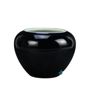 RYRQ03 High temperature fired craig blue glaze ceramic water pot