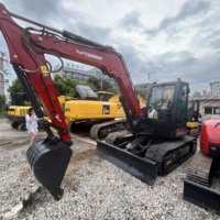 Yanmar SV100 Miniexcavadora de 10 Toneladas con Brazo Giratorio, Original de Japón, Usada, Hidráulica, para Espacios Estrechos, Construcción Agrícola