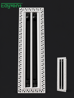 Diffuseur linéaire encastré en aluminium avec grille d'aération cachée sans cadre pour plafond encastré, idéal pour la ventilation CVC