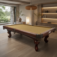 Table de billard de luxe en bois massif sculpté, prix usine Wanyaju, pour usage domestique, table de billard antique personnalisée avec tiroir