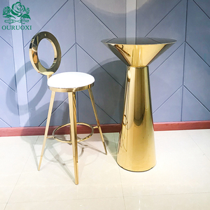 Al aire libre de acero inoxidable de oro mesa de Bar <span class=keywords><strong>para</strong></span> restaurante del Hotel y de la boda - Product Image 1