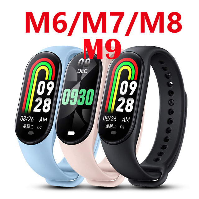 Hot Selling New Product M7M8M6M4M9 Sports Pedometer Smart Bracelet Reminder Heart Rate Blood Oxygen Sleep Monitoring