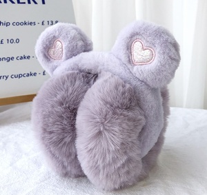 नए शीतकालीन कार्टून नेट रेड छोटे जानवरों गर्म छात्रों को ठंडे-प्रूफ इयरमफ फोल्डेबल फॉल्डेबल फॉल्डेबल नकली फर प्लश लड़की - Product Image 5