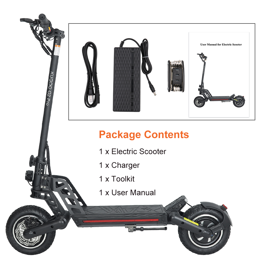 KUGOO G2 PRO Electric Scooter 48V 800W 15AH 3 Speed Modes 50KM/H Max Speed Scooter electric LCD Display For adults