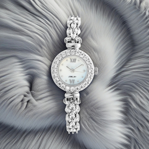 Reloj de pulsera con diamantes para mujer CITIZEN Movimiento de cuarzo Esfera de nácar 3BAR Resistente al agua Correa de latón - Product Image 1