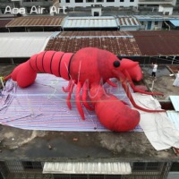 Homard gonflable géant en promotion pour la publicité des restaurants de fruits de mer, présentoir attrayant pour écrevisses et crevettes et promotions