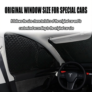 8 pièces <span class=keywords><strong>Pare</strong></span>-soleil de confidentialité pour voiture Tesla Model Y, rideau de <span class=keywords><strong>camping</strong></span> anti-UV pliable, ajustement parfait à 100 % pour vitres de voiture - Product Image 3
