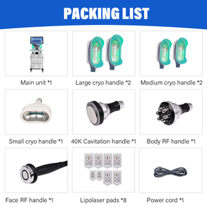 เครื่องกระชับสัดส่วน360เย็นแช่แข็งไขมัน criolipolisi Cavitation RF <span class=keywords><strong>cryolipolysis</strong></span> 9in1หน้าจอใหญ่ร้านเสริมสวยมืออาชีพ - Product Image 3