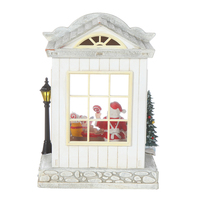 Lanterne LED de Noël en gros, fabriquée en Chine, maison miniature, tourbillon d'eau, globe à neige de luxe