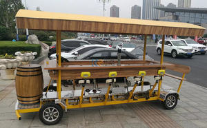 Bicicleta de Cerveza Tipo Pub con Pedales, para 12 Personas, de Aluminio, con Frenos de Disco, Barra Móvil, Venta al Por Mayor de Fábrica - Product Image 3