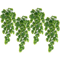 Fleurs artificielles en plastique effet écaille de tortue, fausse plante murale, décoration intérieure, verdure décorative, feuilles vertes, DIY