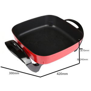 Marmite électrique carrée Yunji à double tube chauffant 2,3 kg Rouge Or Violet Noir Certifiée 3C ODM OEM Cuiseur vapeur en alliage d'aluminium - Product Image 5