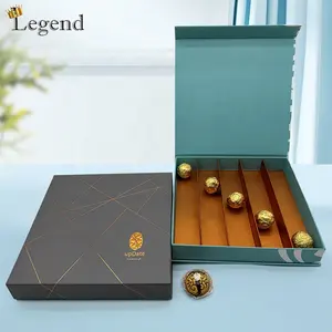Wholesale Saudi Arabia Candies Chocolate Square Chocolate Packaging Magnetic Box Set Luxury Custom Chocolate Gift Box