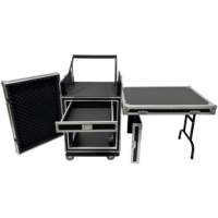 Caja de Rack para Mezclador de DJ 12U+4U Personalizada OEM/ODM, Soporte Antivibraciones para Amplificador, Cajón de Madera con Ruedas, Estuche de Transporte, Soporte de Elevación para Consola de DJ, IP67