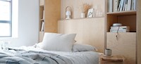 Lit mural scandinave sur mesure Murphybed avec contreplaqué de bouleau écologique pour les chambres d'hôtes compactes