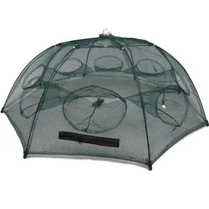 Sotelo伞笼8孔渔网陷阱折叠伞便携式自动笼子，鱼虾龙虾蟹