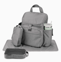 Sac à dos de maman portable, résistant à l'eau et imperméable, élégant, pour les voyages en plein air, rangement de couches pour bébé