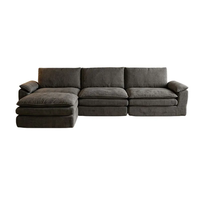 Ensemble de canapés modulaires modernes en tissu chenille, design compressible, canapé sectionnel, combinaison quatre pièces, meubles de salon