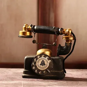 Escultura de Resina Antigua, Adorno de Teléfono Vintage, Decoración de Teléfono Clásico Retro <span class=keywords><strong>para</strong></span> Oficina, Dormitorio, Estudio - Product Image 3