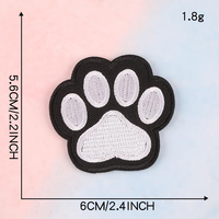 Patte impression Patch chien pied broderie Applique fer sur Animal patte Badge pour bricolage vêtements sac à dos chapeau amoureux des animaux cadeau décor