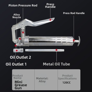 <span class=keywords><strong>Pompe</strong></span> <span class=keywords><strong>à</strong></span> pistons <span class=keywords><strong>mini</strong></span> 120cc GG120PF03CK2, kit de graisseur <span class=keywords><strong>à</strong></span> poignée pistolet, tube de 3 oz, haute pression, type manuel, OEM, garantie 1 an - Product Image 5