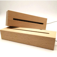 Taille personnalisée Base de lampe à LED en bois Base de lampe rectangulaire Support en bois Décoration personnalisée Base de veilleuse