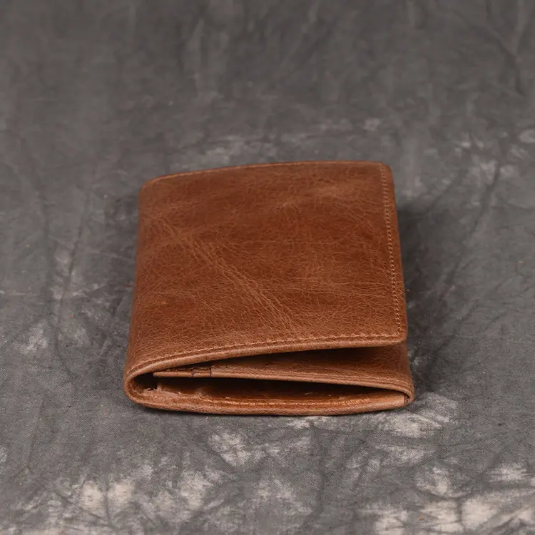 Logotipo personalizado mens couro carteira impermeável grande capacidade carteira curta com carteira múltipla cartão para homens