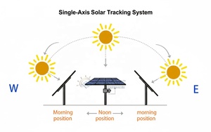 SUPER SOLAR Système de suivi <span class=keywords><strong>solaire</strong></span> automatique 1P à axe unique plat, surface galvanisée à chaud, entraînement par réducteur rotatif - Product Image 5