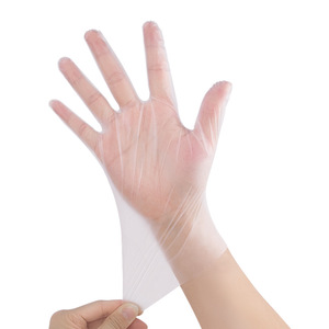 Guantes desechables de TPE transparentes y gruesos de 0.05 mm, de grado alimenticio, para uso en picnics con cangrejos de río. - Product Image 1