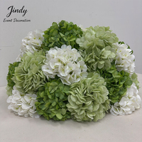 Boule florale artificielle JINDY 55 cm en soie vert frais, style jardin, arrangement de centre de table, boule de roses pour mariage