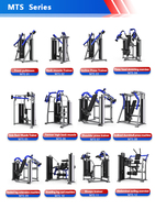 Équipement de musculation commercial série MTS : Pulldown frontal, Presse à épaules, Extension des jambes, Curl biceps et Ab Crunch