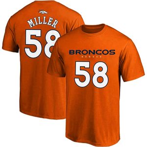 FOXA Jersey deportivo transpirable con cuello redondo para niños Denver Broncos 58 Miller - Product Image 1