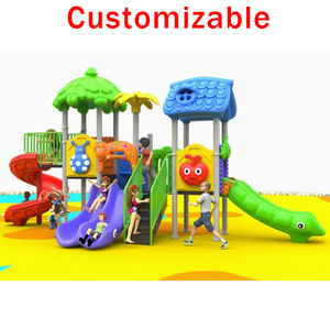 Surface moulée certifiée CE en PEBDL Équipement de terrain de jeu extérieur pour enfants Toboggan en plastique avec mur d'escalade pour enfants dans le parc de la ville - Product Image 5