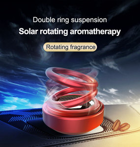 Bán Buôn Kim Loại Xoay Xe Hương Thơm Khuếch Tán Đôi Vòng Xe Năng Lượng Mặt Trời Nước Hoa Khuếch Tán Kim Loại Treo Xe Khuếch Tán Hương Thơm - Product Image 2
